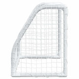 Kids' Football Goals 2 pcs with Ball White 64x35x48 cm Metal 4008436