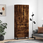 Highboard Smoked Oak 69.5x34x180 cm Engineered Wood 3195872