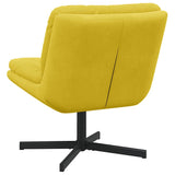 Swivel Relaxing Chair Yellow 63 x 75 x 76 cm Velvet 42007366