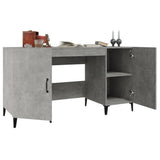 Desk Concrete Grey 140x50x75 cm Engineered Wood 812775