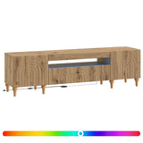LED TV Cabinet ALKMAAR Artisan Oak Engineered Wood 896254