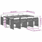 Garden Dining Set Grey and Brown 3211106
