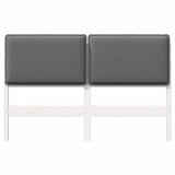 Upholstered Headboard White and Light Grey 135 cm 880022