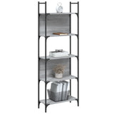 Bookshelf 5-Tier Grey Sonoma 60.5x24x166.5 cm Engineered Wood 838866
