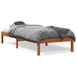 Bed Frame without Mattress Wax Brown 100x200 cm Solid Wood Pine 844851