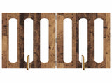 Folding Pet Fence 2 pcs Oak Wood 100.5 x 38 x 70 cm 8005967
