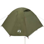 Camping Tent Dome 4-Person Olive Green Waterproof 4009618