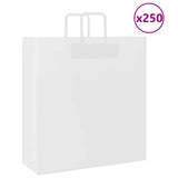 Paper Bags 250 pcs with Handles White 45x17x48 cm 4101849