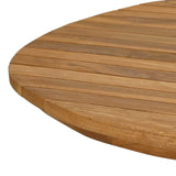 Table Top 120 x 70 x 3.5 cm Oval Solid Teak Wood Natural 42033164
