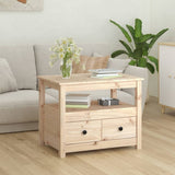 ZNTS Coffee Table 71x49x55 cm Solid Wood Pine 820936