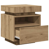 Bedside Cabinets with LED Lights 2 pcs Artisan Oak 40x39x48.5 cm 857661