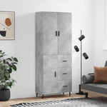 Highboard Concrete Grey 69.5x34x180 cm Engineered Wood 3195919