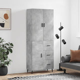 Highboard Concrete Grey 69.5x34x180 cm Engineered Wood 3195919