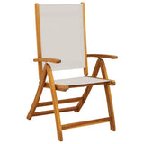 5 Piece Garden Dining Set Solid Wood Acacia and Textilene 3279288