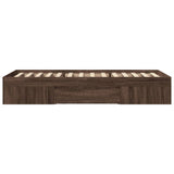 Bed Frame without Mattress Brown Oak 90x190 cm Single Engineered Wood 3295526
