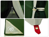 Camping Tent Set Folding 2 pcs Green Taffeta and Fabric 3337175