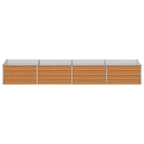 Garden Raised Bed Light Brown 320 x 80 x 45 cm Galvanised Steel 42017337