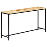 ZNTS Console Table 140x35x76 cm Solid Rough Mango Wood 247815