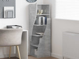 Corner Cabinet 32x32x140cm Engineered Wood Concrete Grey 889878