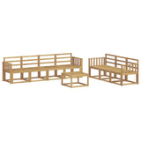 Outdoor Sofa Set 8 pcs White 59 x 59 x 37 cm Solid Acacia Wood 3387343