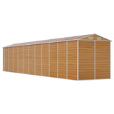 Garden Shed Light brown Galvanised Steel Large Garden Shed 3188285