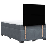 Box Spring Bed with Mattress Dark Grey 120x190 cm Small Double Velvet 3290865