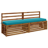 2-Piece Bench Cushions SOEST 2 pcs 100% Polyester Turquoise 950121