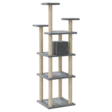 Cat Tree with Sisal Scratching Posts Light Grey 171 cm 171486