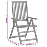 9 Piece Garden Dining Set Solid Wood Acacia 3079652