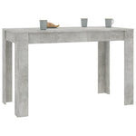 ZNTS Dining Table Concrete Grey 120x60x76 cm Engineered Wood 800436