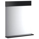 Bathroom Mirror with Shelf BERG Black 60x12x70 cm Solid Wood 358559