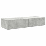 ZNTS Wall Shelf with Drawers Concrete Grey 100x36x19 cm Engineered Wood 859989