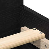 Bed Frame without Mattress Black Oak 180x200 cm Engineered Wood 3329322