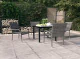 Garden Dining Set Grey and Black 3099390