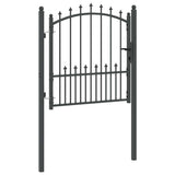 Fence Gate with Spikes EMMEN 100 x 100 cm Powder-coated steel 42009017