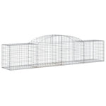 Arched Gabion Baskets 15 pcs 300x50x60/80 cm Galvanised Iron 3146677