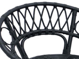 Dining Chair 2 pcs Rattan and Iron Black 54 x 65 x 82 cm 42011561