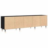 TV Cabinet Black Oak 150 x 30 x 45 cm Engineered Wood 869075