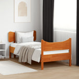 Bed Frame without Mattress Wax Brown 75x190 cm Small Single Solid Wood Pine 3216407