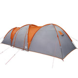Family Tent Dome 8-Person Grey and Orange Waterproof 4009430
