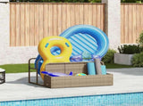 Poolside Float Storage Beige 110x100x57 cm Poly Rattan 4104091