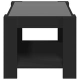 ZNTS Coffee Table with LED Black 73x53x45 cm Engineered Wood 847547