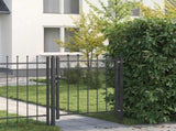 Fence Gate HORST 100 x 100 cm Metal Black Lockable 42034059