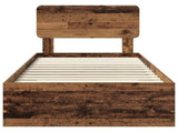 Bed Frame with Headboard Old Wood 90 x 190 cm Engineered Wood 3412434