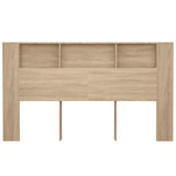Headboard Cabinet Sonoma oak Engineered wood Full 811946