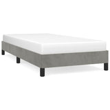 Bed Frame without Mattress Light Grey 90x190 cm Single Single Velvet 349845