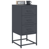 ZNTS Bedside Cabinets 2 pcs Anthracite 36x39x78 cm Steel 846583