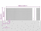 Welded Wire Fence with Posts 10 x 0.8 m PVC-Coated Steel Green 3336440