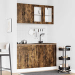 ZNTS 4 Piece Kitchen Cabinet Set Kalmar Smoked Oak Engineered Wood 3314876