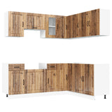 11 Piece Kitchen Cabinet Set "Lucca" Old Wood Engineered Wood 3314959